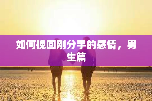 如何挽回刚分手的感情，男生篇